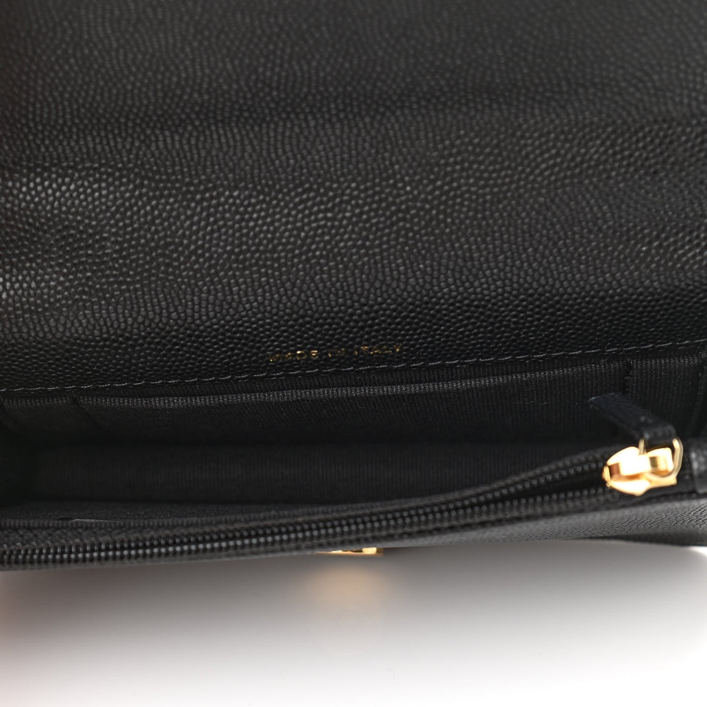 Caviar Quilted Pocket Twins Clutch With Chain Black