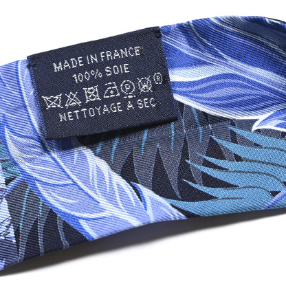 Hermes Silk Cheval Phoenix Twilly Marine Ciel Cobalt 4 of 5