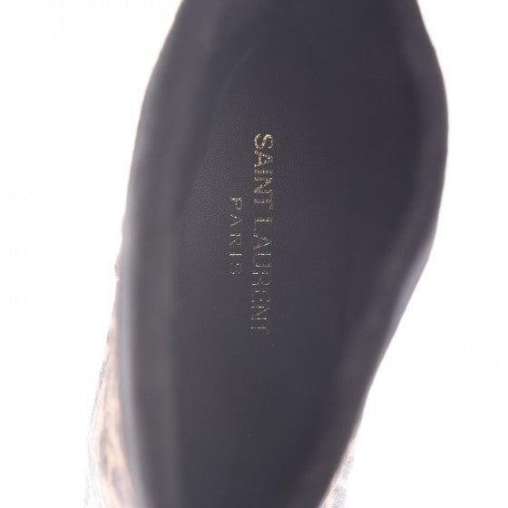 Saint Laurent Pony Hair Leopard Printed Charlotte Booties 37 Naturale 7 of 8