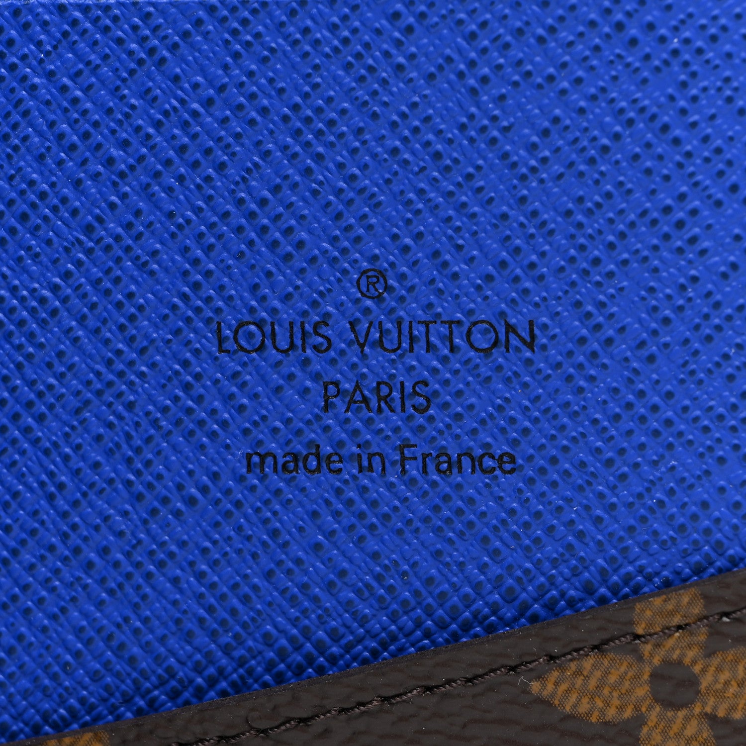 Louis Vuitton Monogram Macassar Pocket Organizer NM Blue 6 of 10