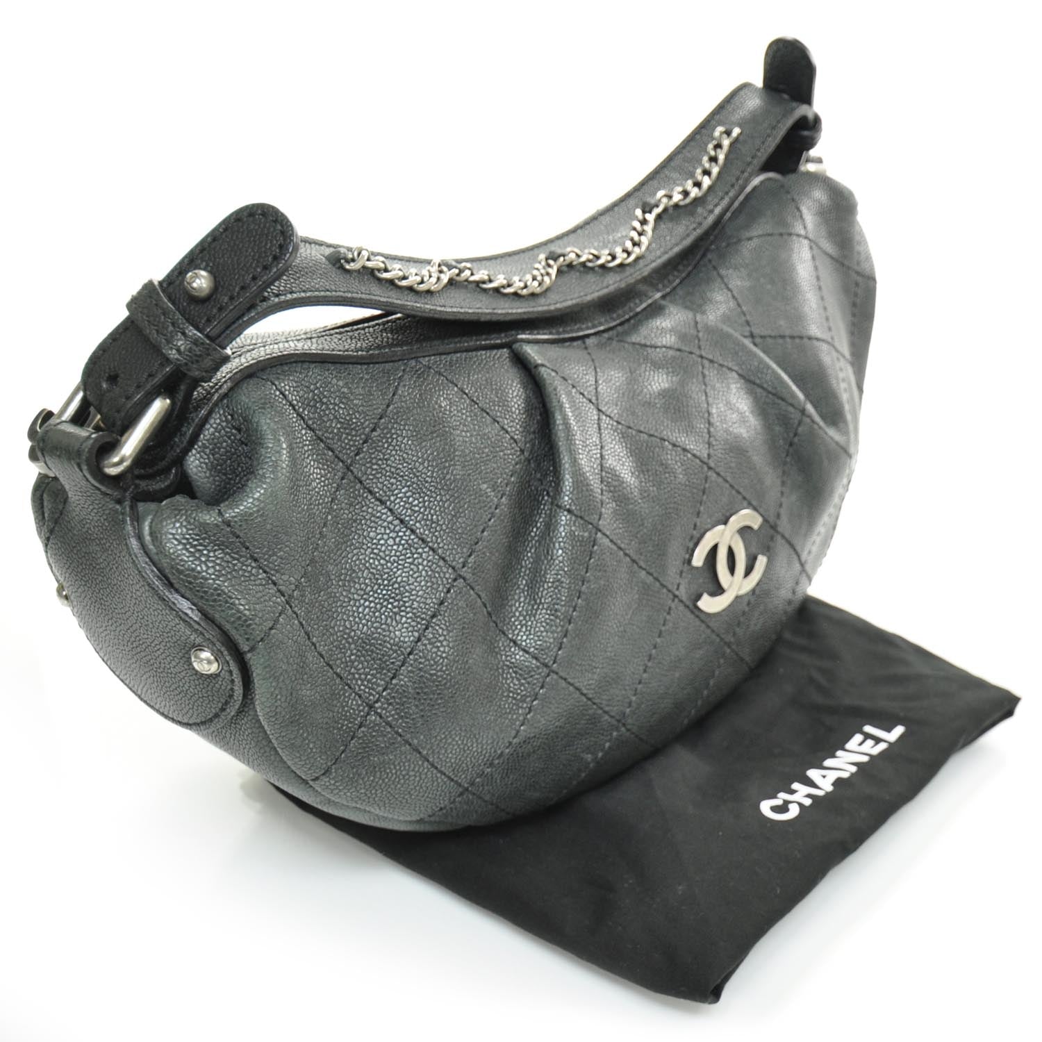 Chanel Caviar Outdoor Ligne Hobo Black 3 of 9