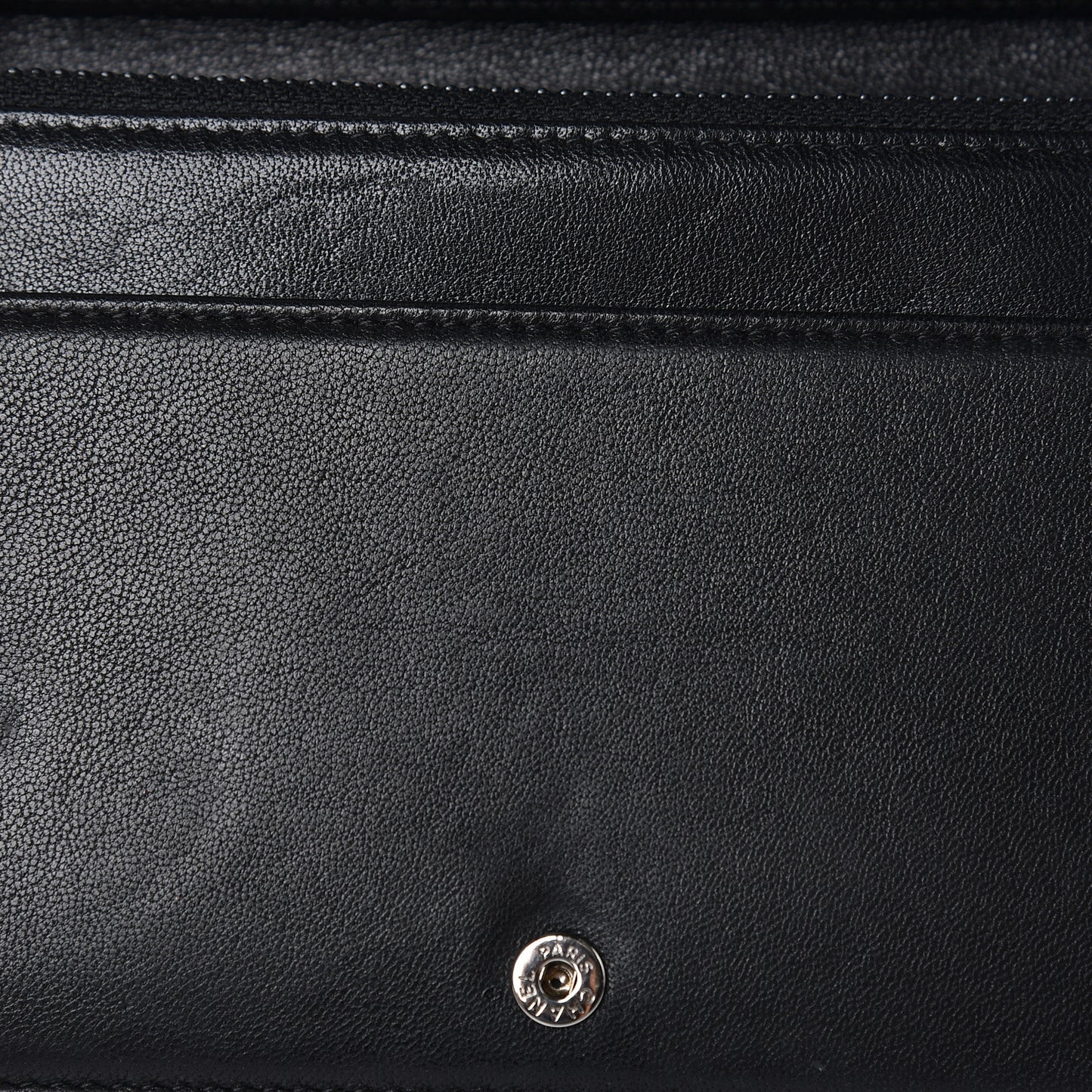 Sheepskin Quilted Mademoiselle Vintage Wallet On Chain WOC Black