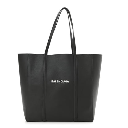 Balenciaga Calfskin Logo Small Everyday Tote Dark Grey White 1 of 6