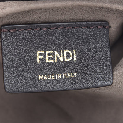 Fendi Glazed Fabric Vitello Grace F is Fendi FF 1974 Stamp Patch Grande Mon Tresor Bucket Bag Mogano Panna Nocciola 6 of 10
