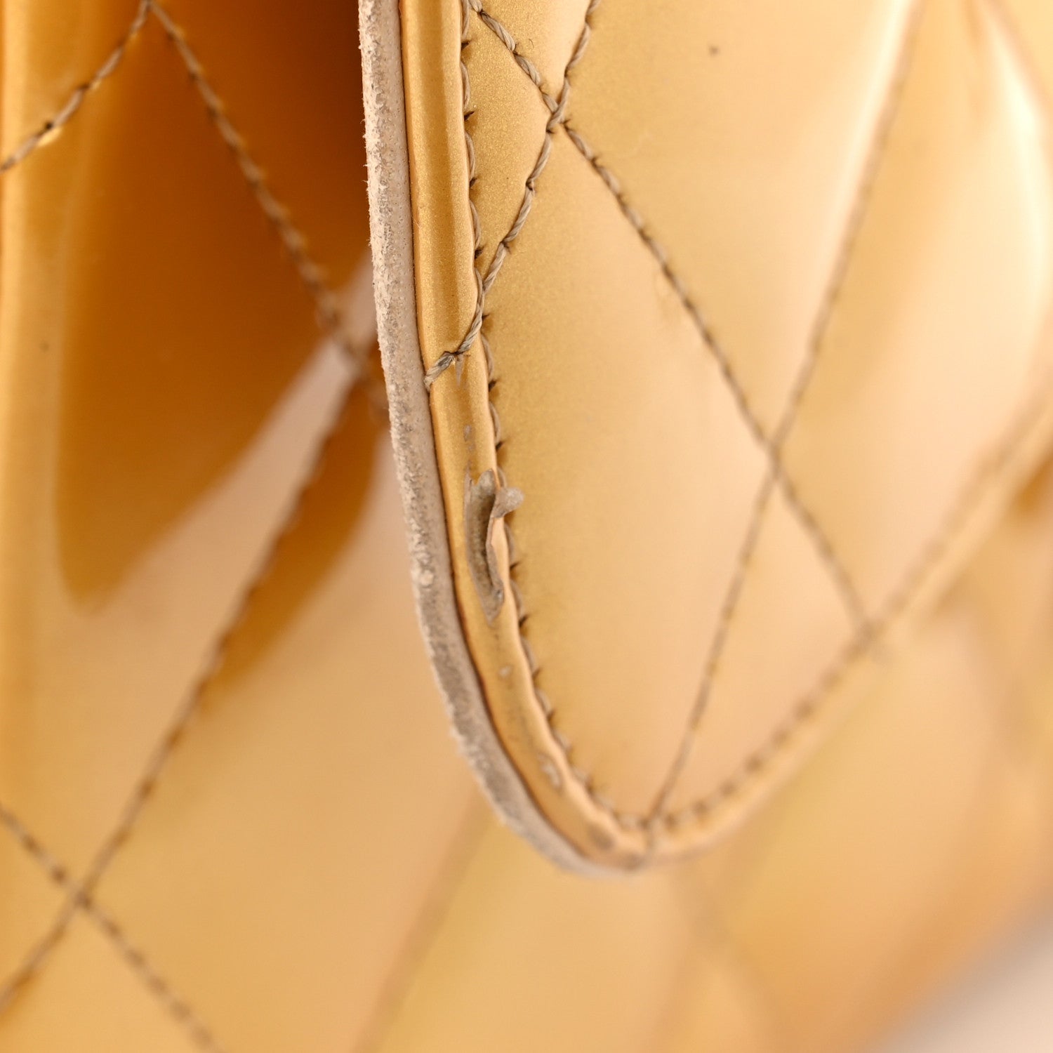 Chanel Patent Quilted Jumbo Single Flap Gold 11 of 12