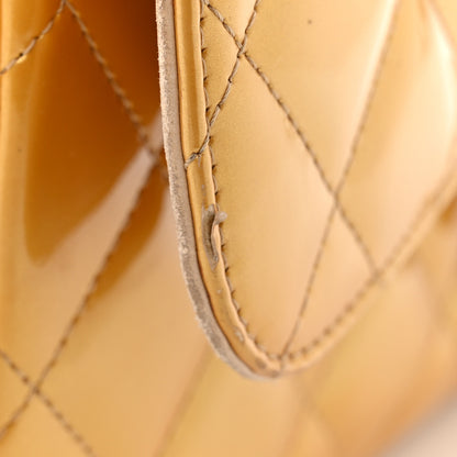 Chanel Patent Quilted Jumbo Single Flap Gold 11 of 12