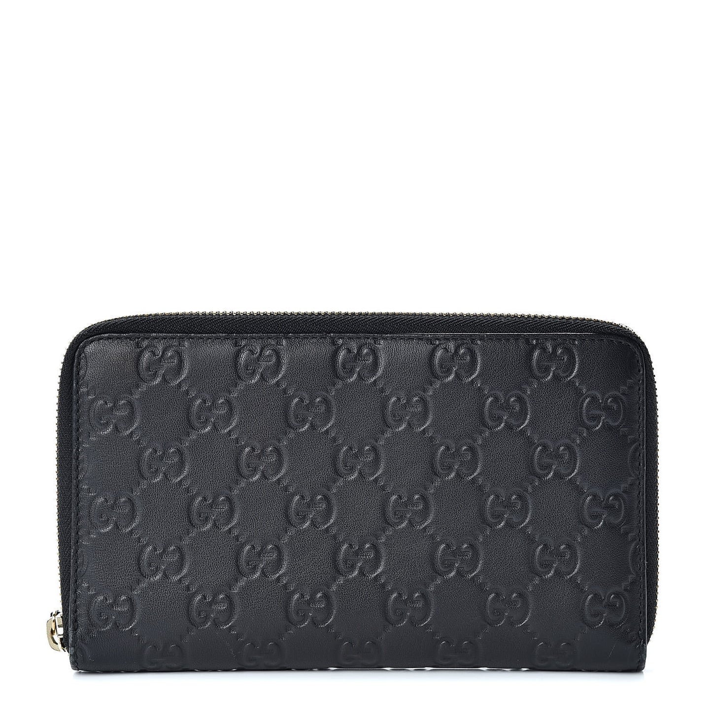 Guccissima Zip Around Travel Wallet Black