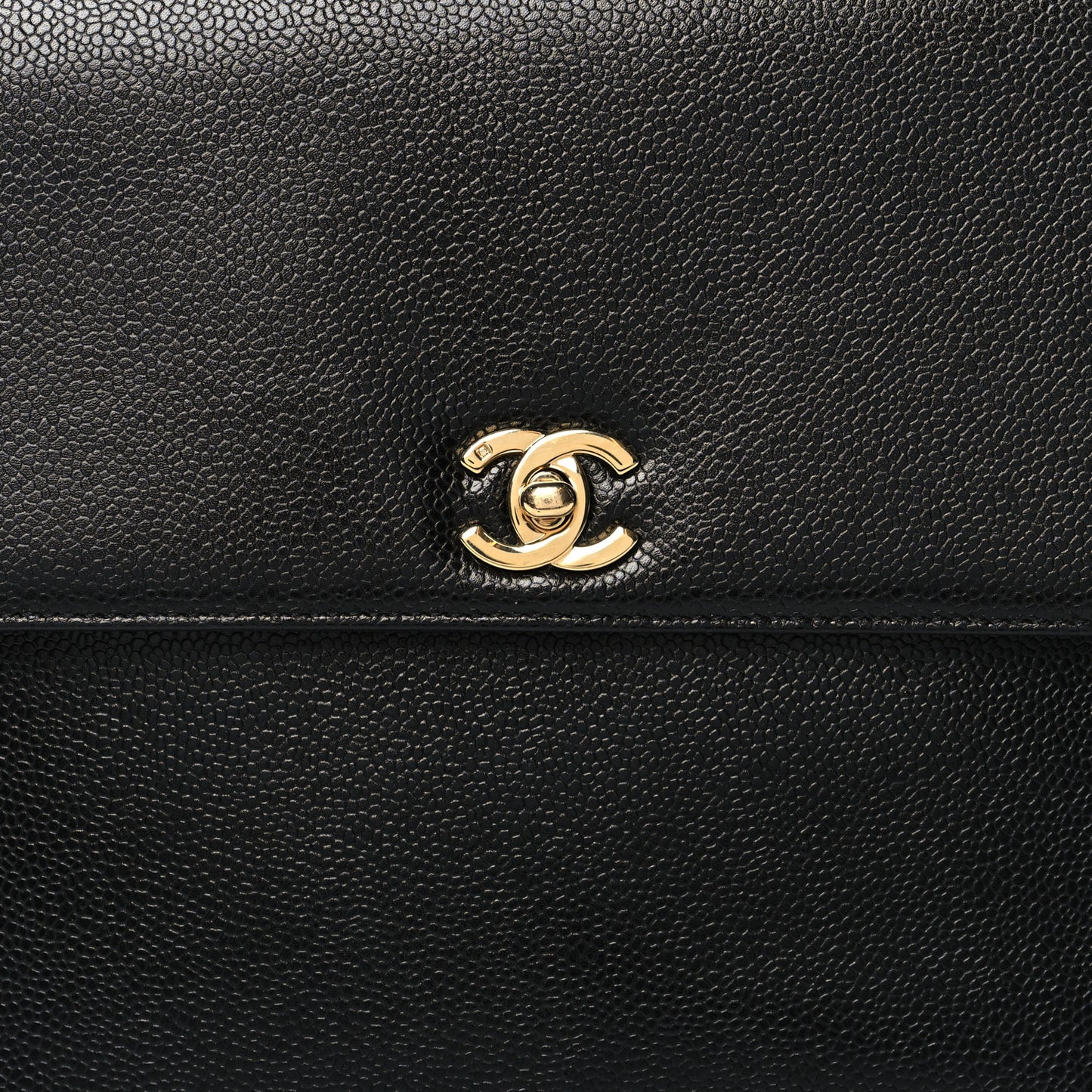 Caviar Jumbo Kelly Flap Black