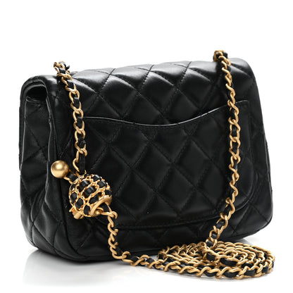 Chanel Lambskin Quilted Mini Pearl Crush Flap Black 3 of 11