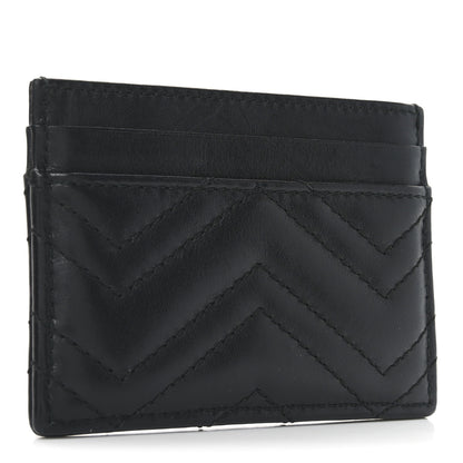 Gucci Calfskin Matelasse GG Marmont Card Holder Black 3 of 7