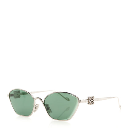 Loewe Metal Cat Eye Sunglasses LW40115U Silver Green 1 of 7