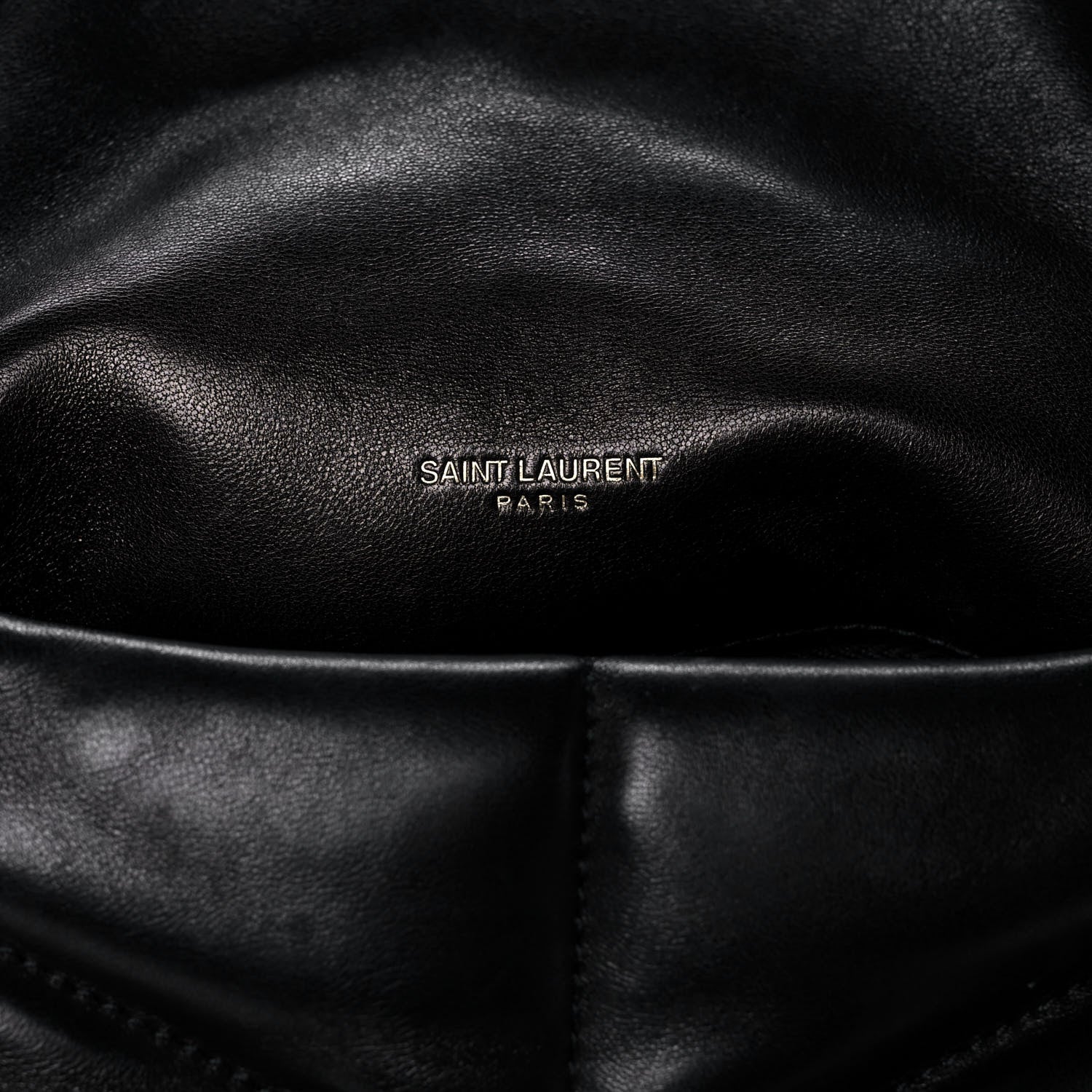 Saint Laurent Lambskin Quilted Small Loulou Puffer Monogram Chain Satchel Black 5 of 11