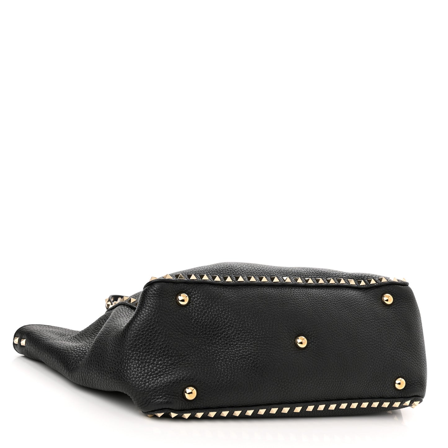 Alce Printed Calfskin Medium Rockstud Tote Black