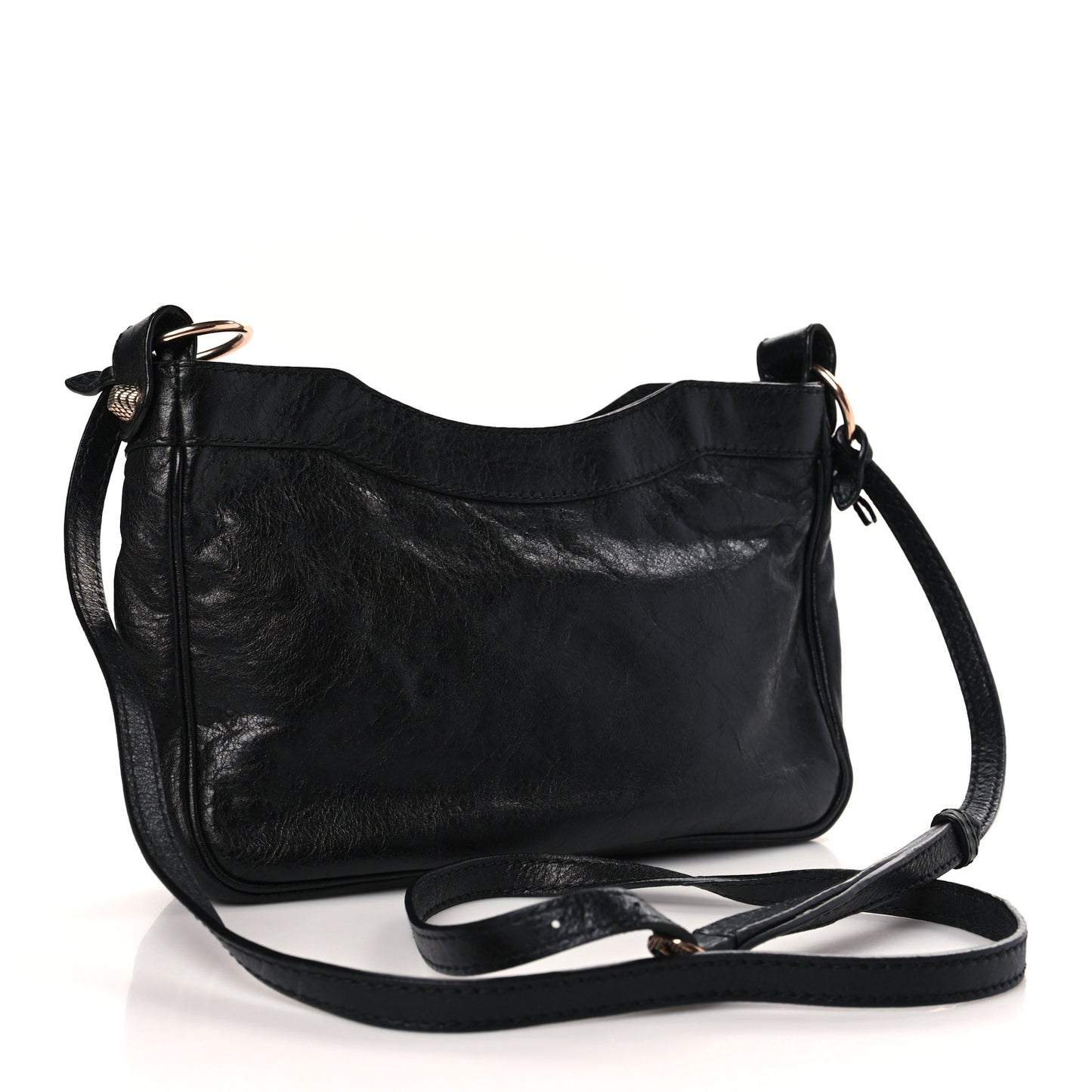 Agneau Giant 12 Rose Gold Hardware Hip Black