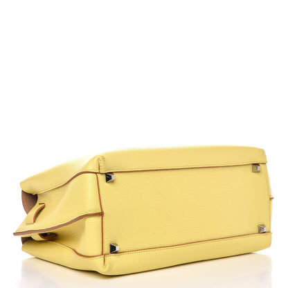 MCM Grained Calfskin Medium Milla Tote Yellow 5 of 13