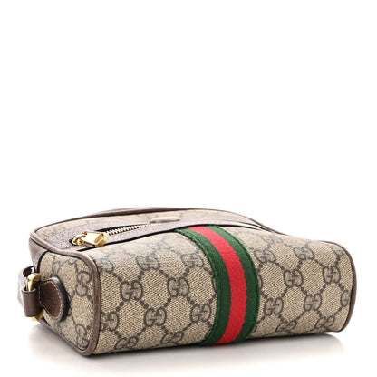 Gucci GG Supreme Monogram Web Mini Ophidia Shoulder Bag Brown 4 of 11