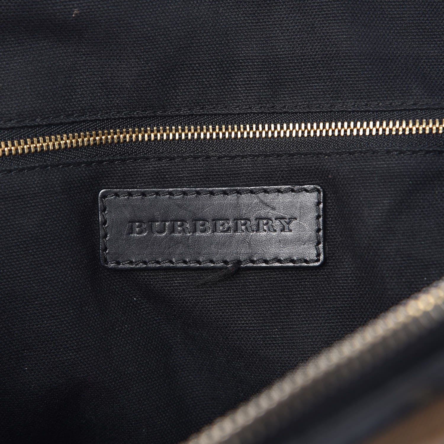 Burberry Bridle Calfskin House Check Small Orchard Bowling Bag Black 6 of 14