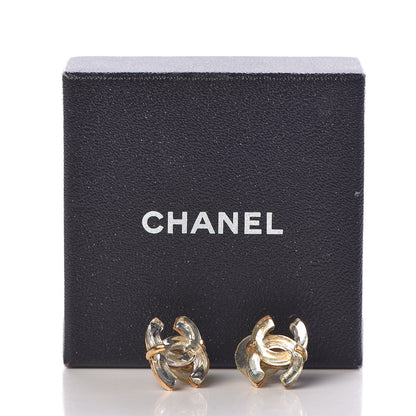 Chanel Resin CC Earrings Gold 8 of 8