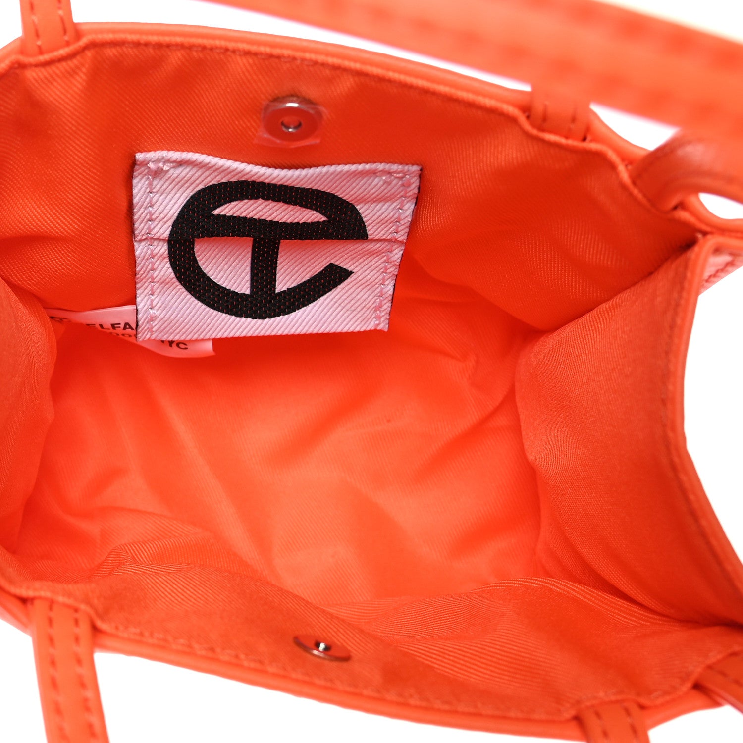 Telfar Vegan Leather Small Shopping Bag Orange 5 of 8