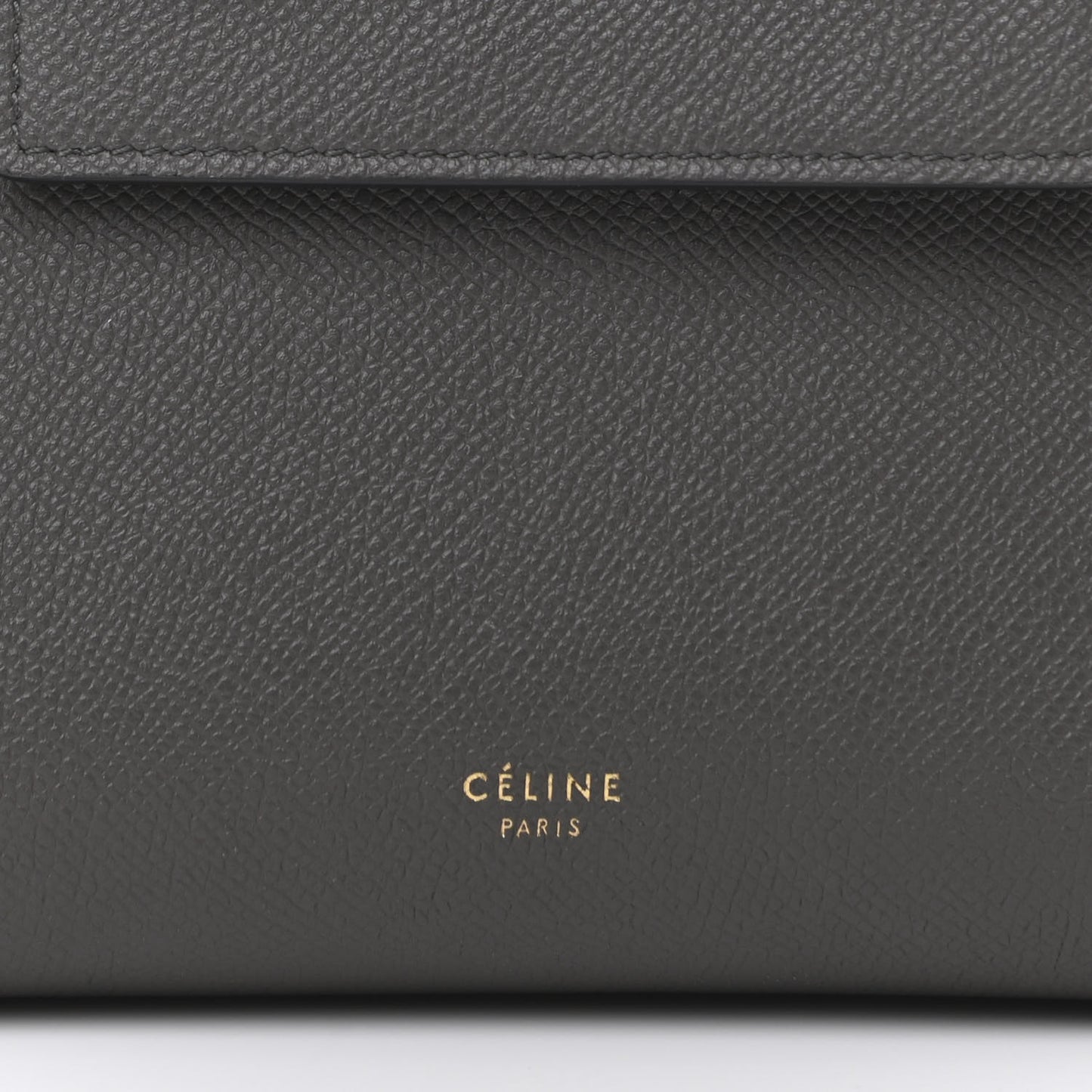 Grained Calfskin Nano Belt Bag Grey