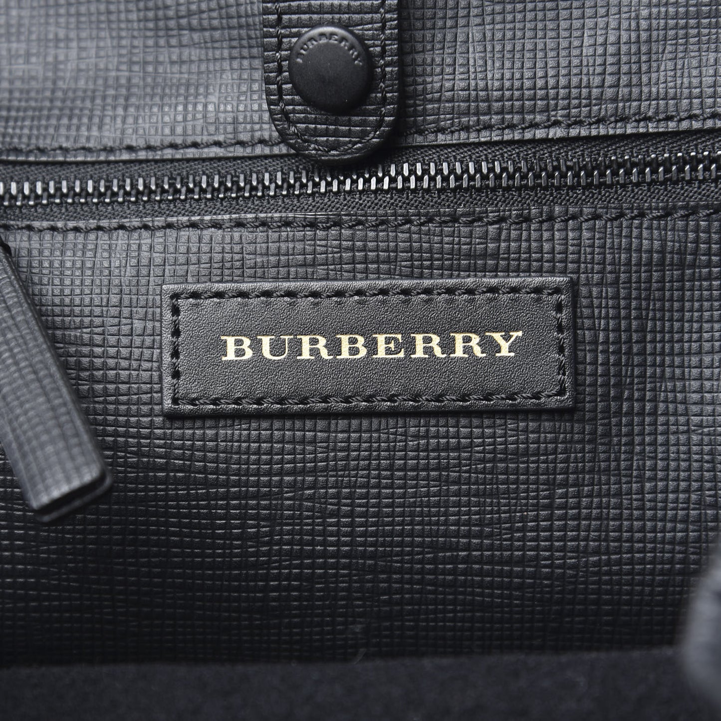 Wool Check Duffle Rucksack Backpack Indigo Blue