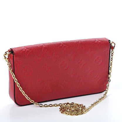 Louis Vuitton Empreinte Pochette Felicie Chain Wallet Scarlet 2 of 12