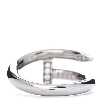 Cartier 18K White Gold Diamond Juste Un Clou Ring 46 3.75 3 of 6