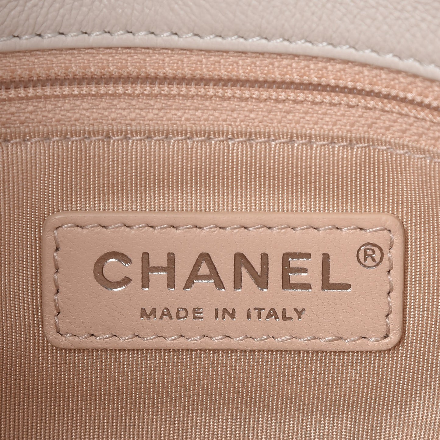 Calfskin Studded Chevron Quilted Small Stud Wars Flap White