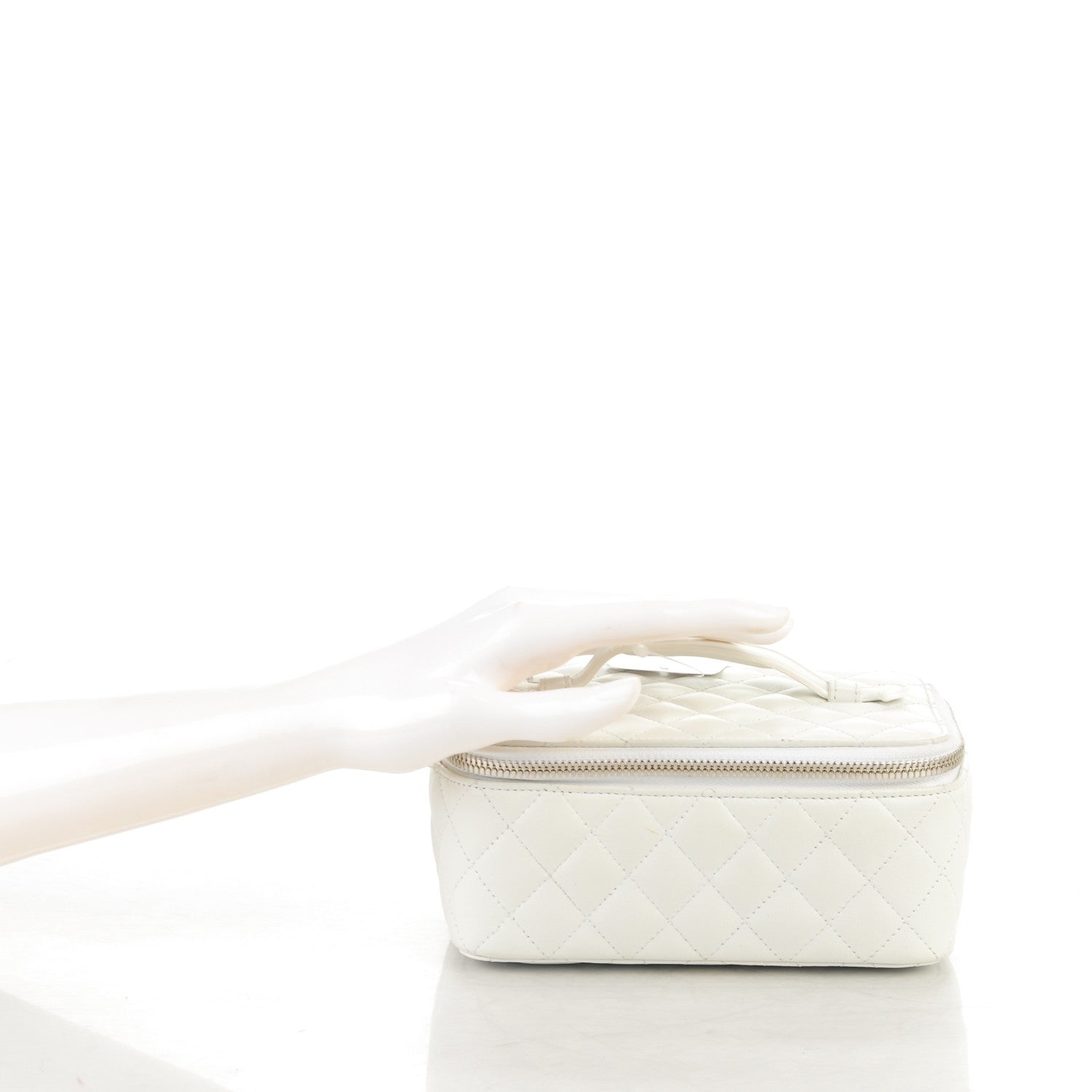 Chanel Lambskin Quilted Jewelry Case White 2 of 7