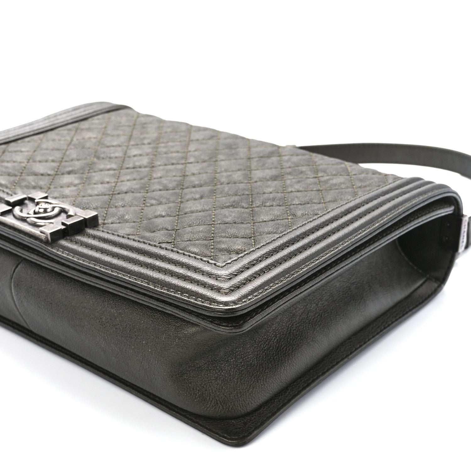 Chanel Caviar Quilted Large Boy Flap Green 10 of 10