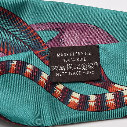 Hermes Silk The Savana Dance Twilly Vert Prune Bordeaux 3 of 7