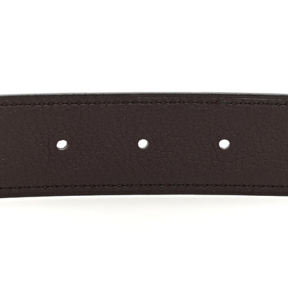 Hermes Box Togo 32mm Belt Strap 85 34 Black Rouge H 5 of 6