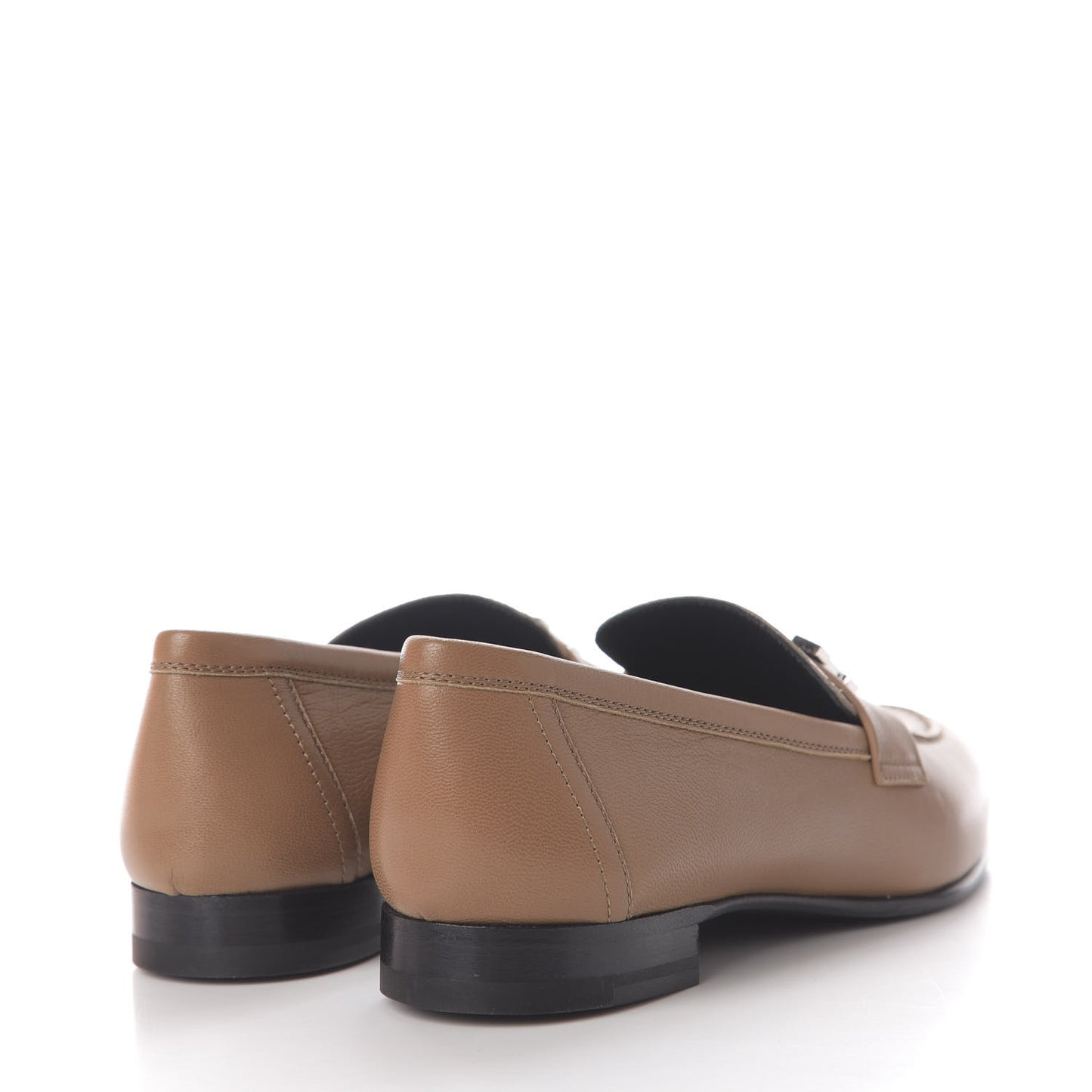 Goatskin Womens Paris Loafers 36.5 Etoupe