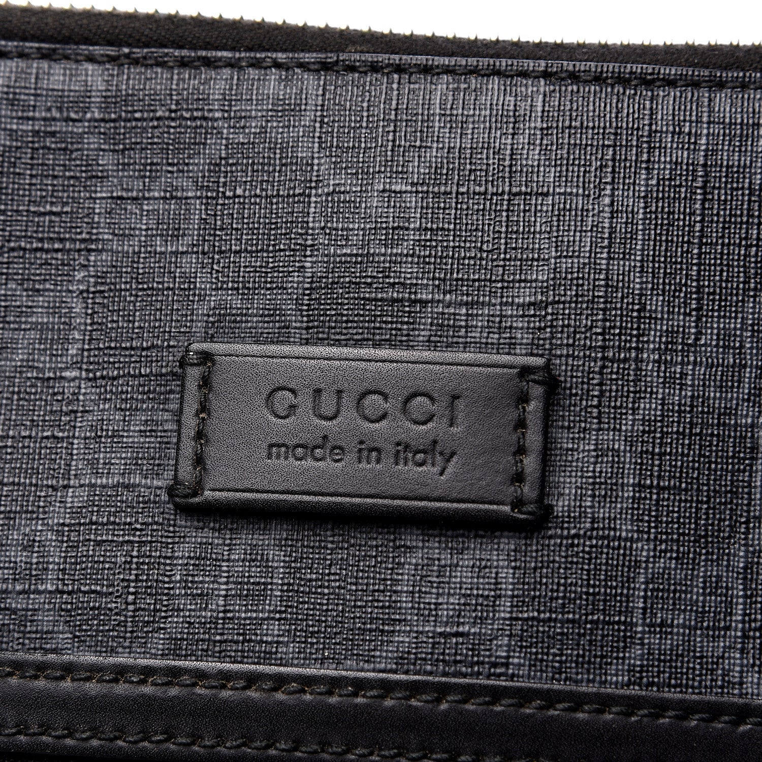 Gucci GG Supreme Monogram Appia Calfskin Web Flat Messenger Bag Black Grey 9 of 13