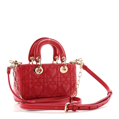 Christian Dior Lambskin Cannage Dioramour Micro Lady D-Joy Red 3 of 11