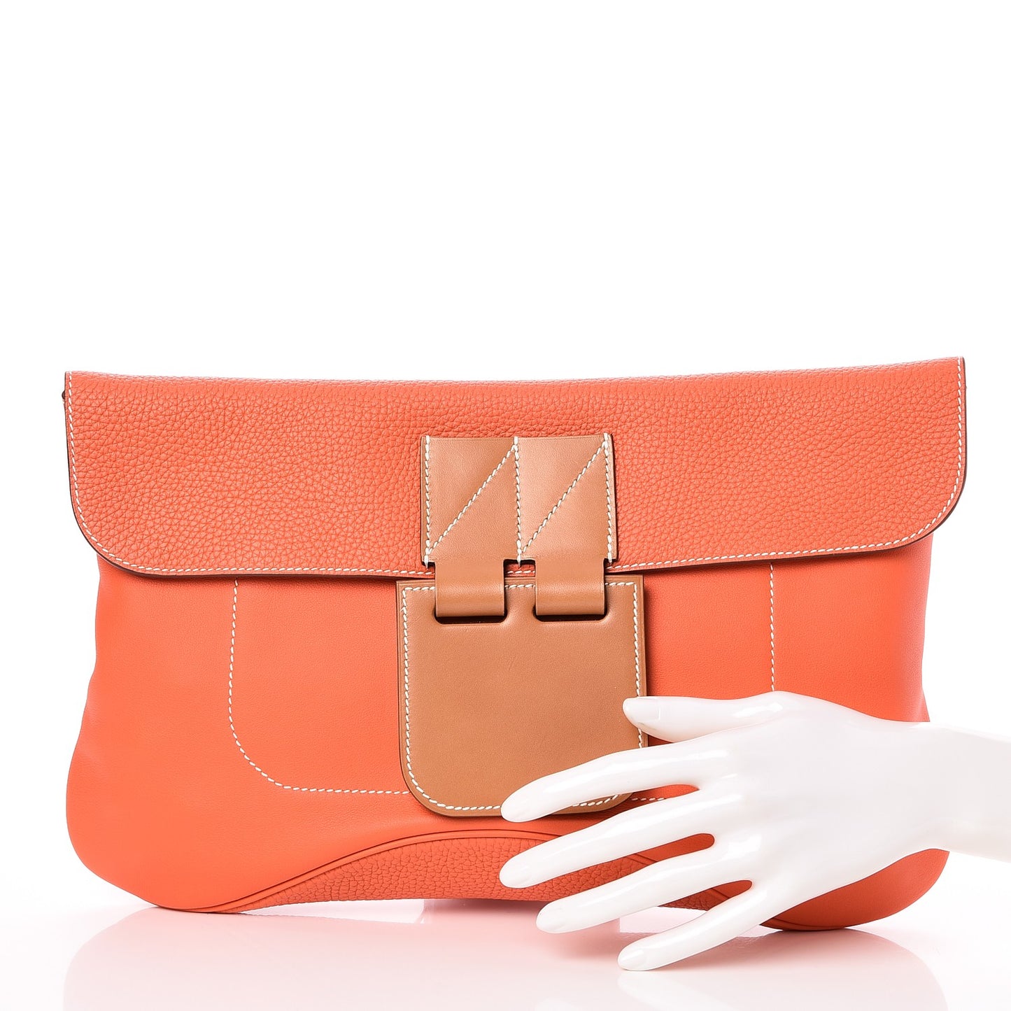 Swift Taurillon Clemence Vache Hunter Virevolte Pochette Orange Poppy