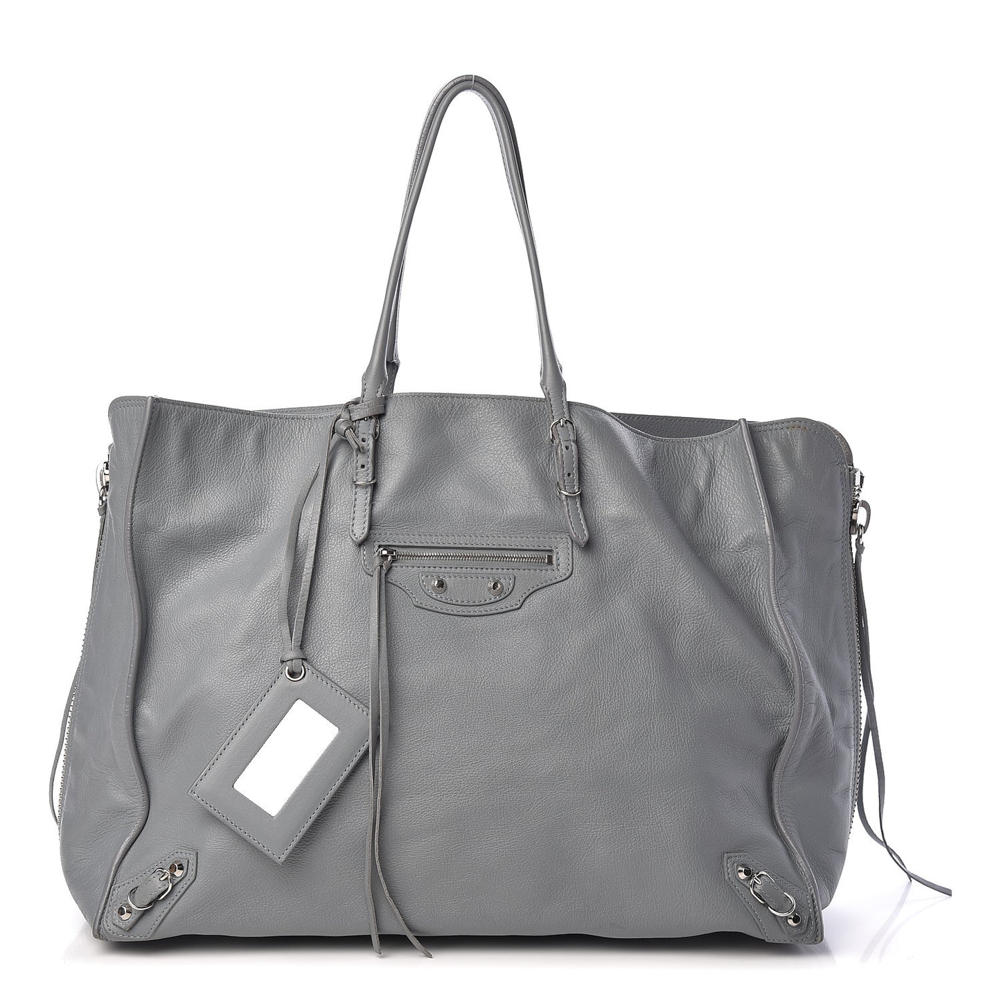 Veau Papier A4 Zip Around Tote Grey
