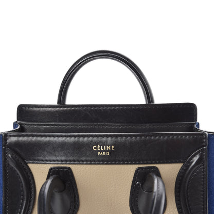 Celine Bullhide Calfskin Nubuck Nano Tri-Color Luggage Light Taupe 15 of 21