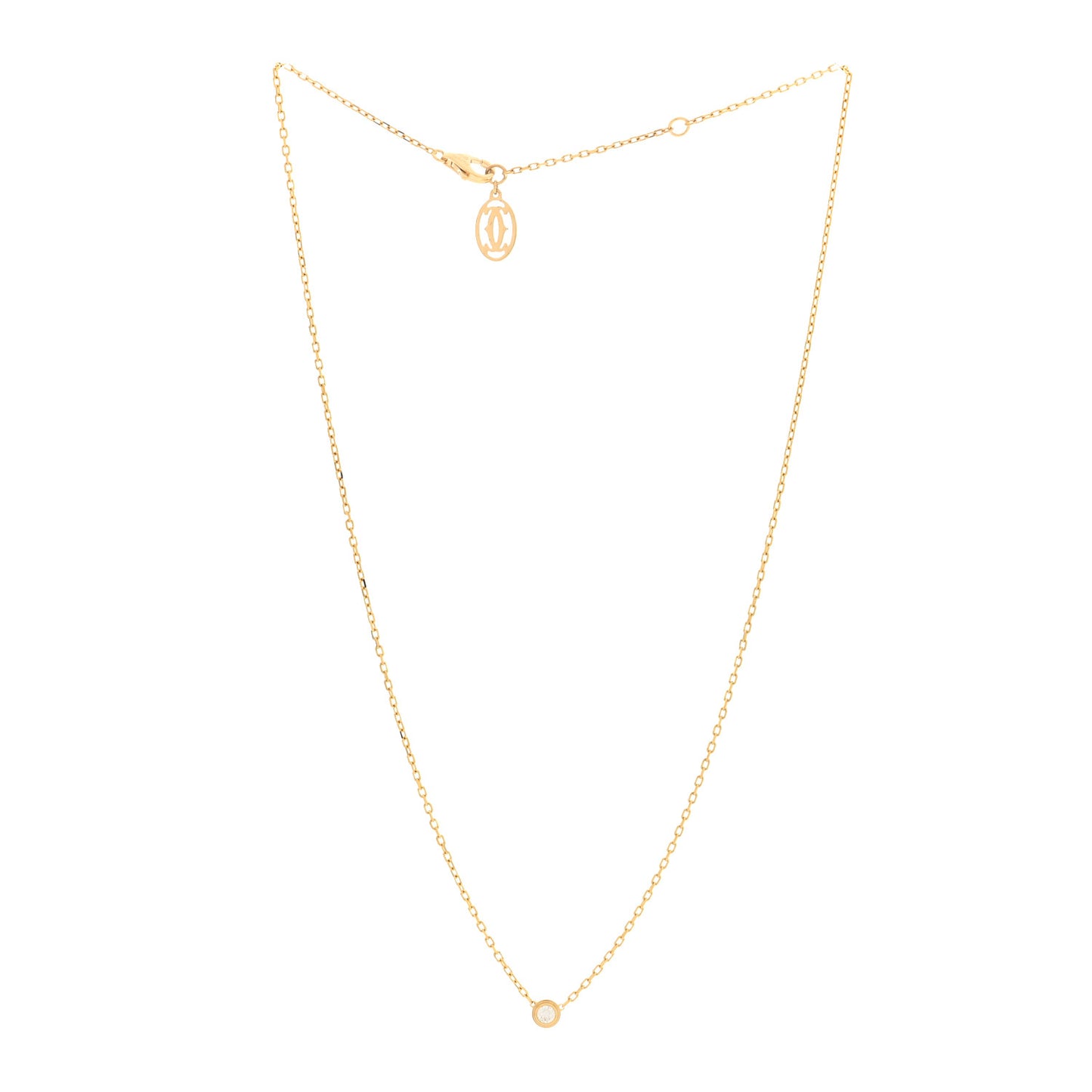 18K Yellow Gold Diamond SM D'Amour Pendant Necklace