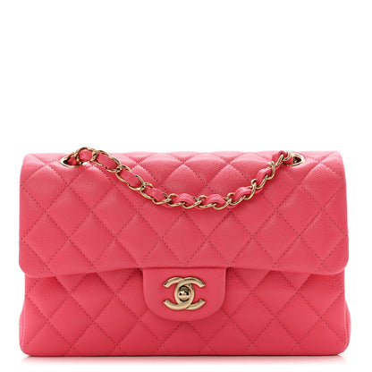 Chanel Shiny Caviar Quilted Small Double Pink 1 of 11