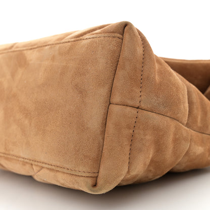 Saint Laurent Suede Calfskin Quilted Small Loulou Puffer Monogram Chain Satchel Cinnamon 10 of 11