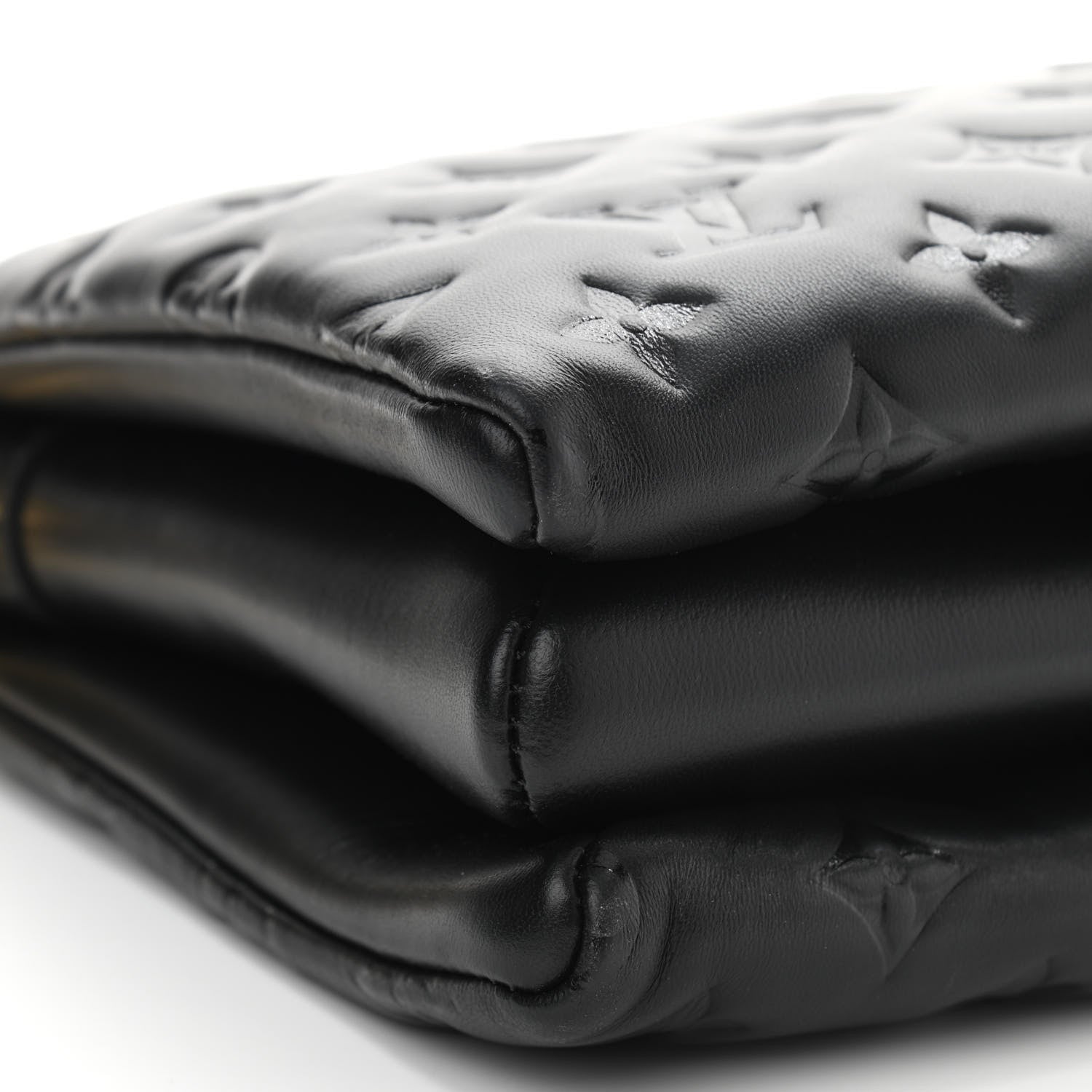 Louis Vuitton Lambskin Embossed Monogram Coussin PM Black 10 of 12