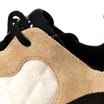 Chanel Mesh Suede Calfskin Quilted Sneakers 39.5 White Ivory 8 of 9