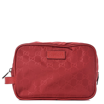 Gucci Nylon Monogram Dolmias Pouch Vibrant Red 1 of 10