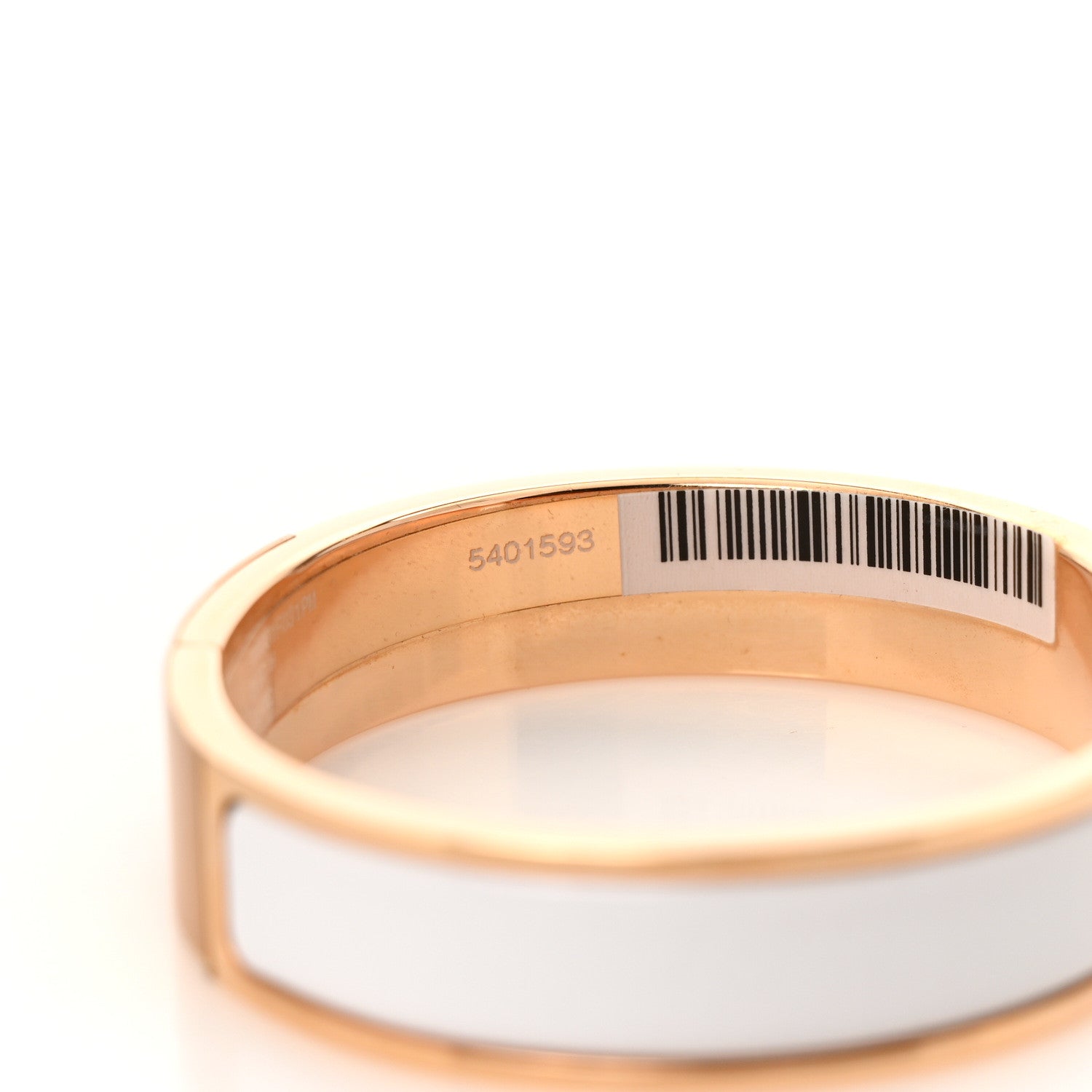 Hermes Enamel Narrow Clic Clac H Bracelet PM White 5 of 6