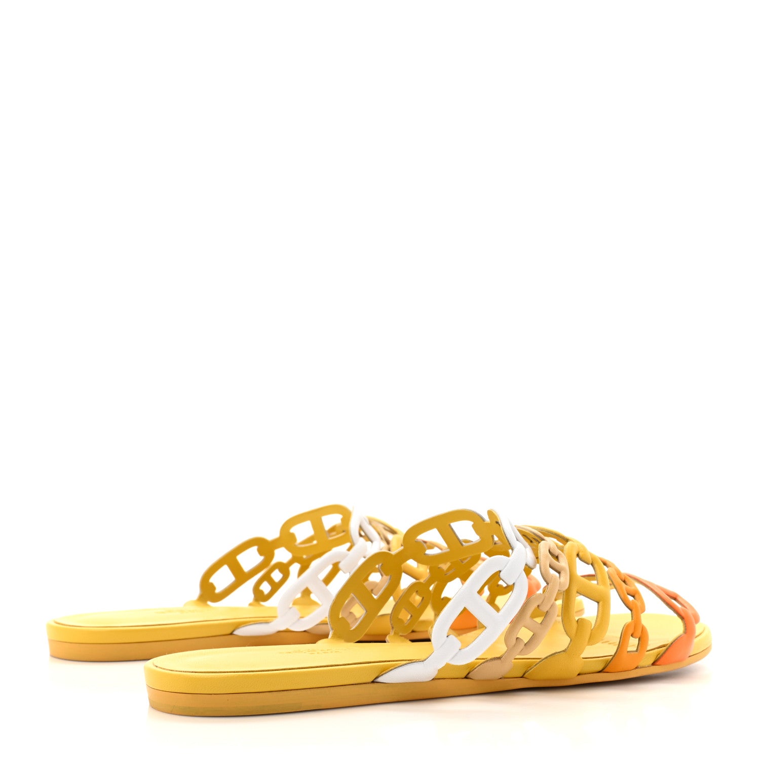 Hermes Nappa Thalassa Sandals 39 Jaune Citrone 5 of 9