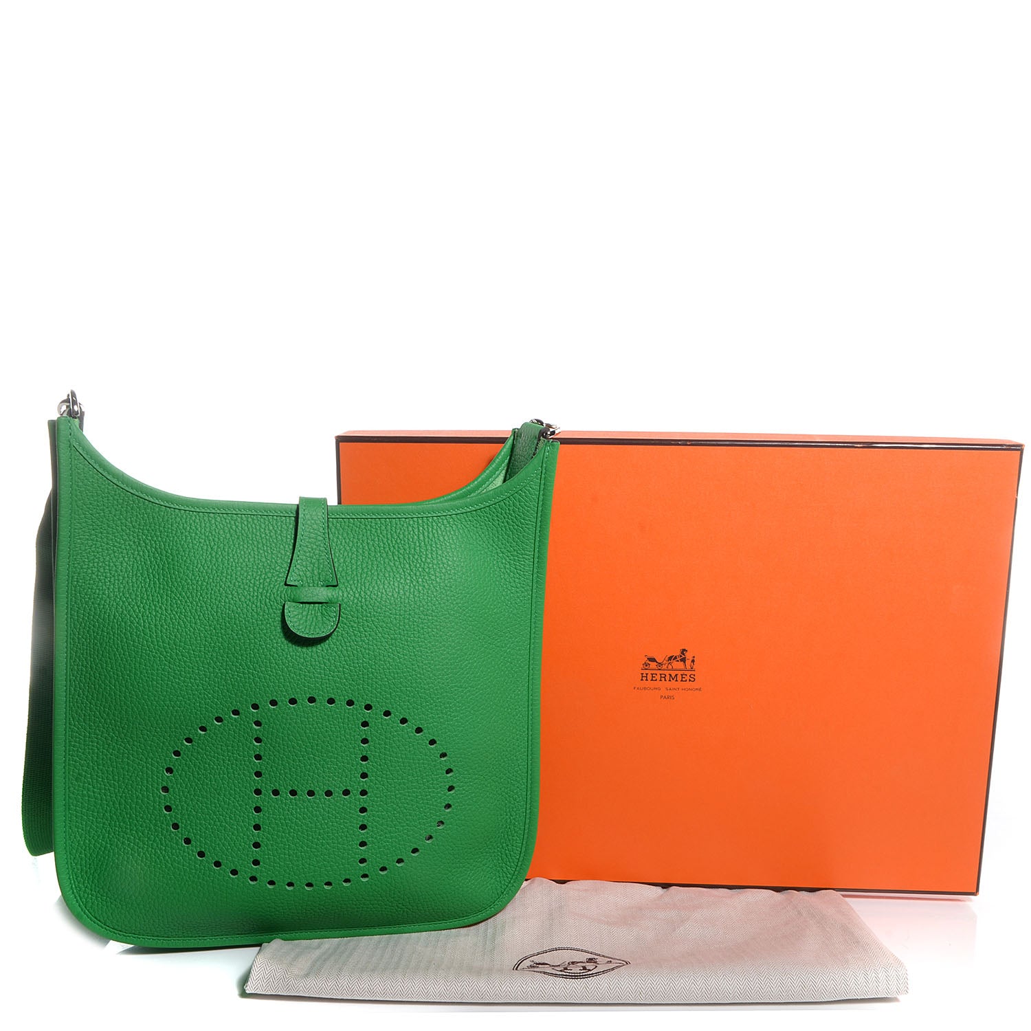 Hermes Taurillon Clemence Evelyne III PM Bambou 11 of 16