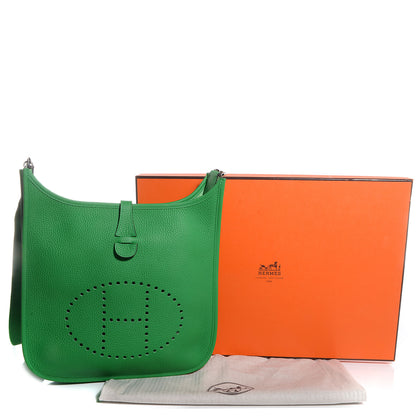 Hermes Taurillon Clemence Evelyne III PM Bambou 11 of 16
