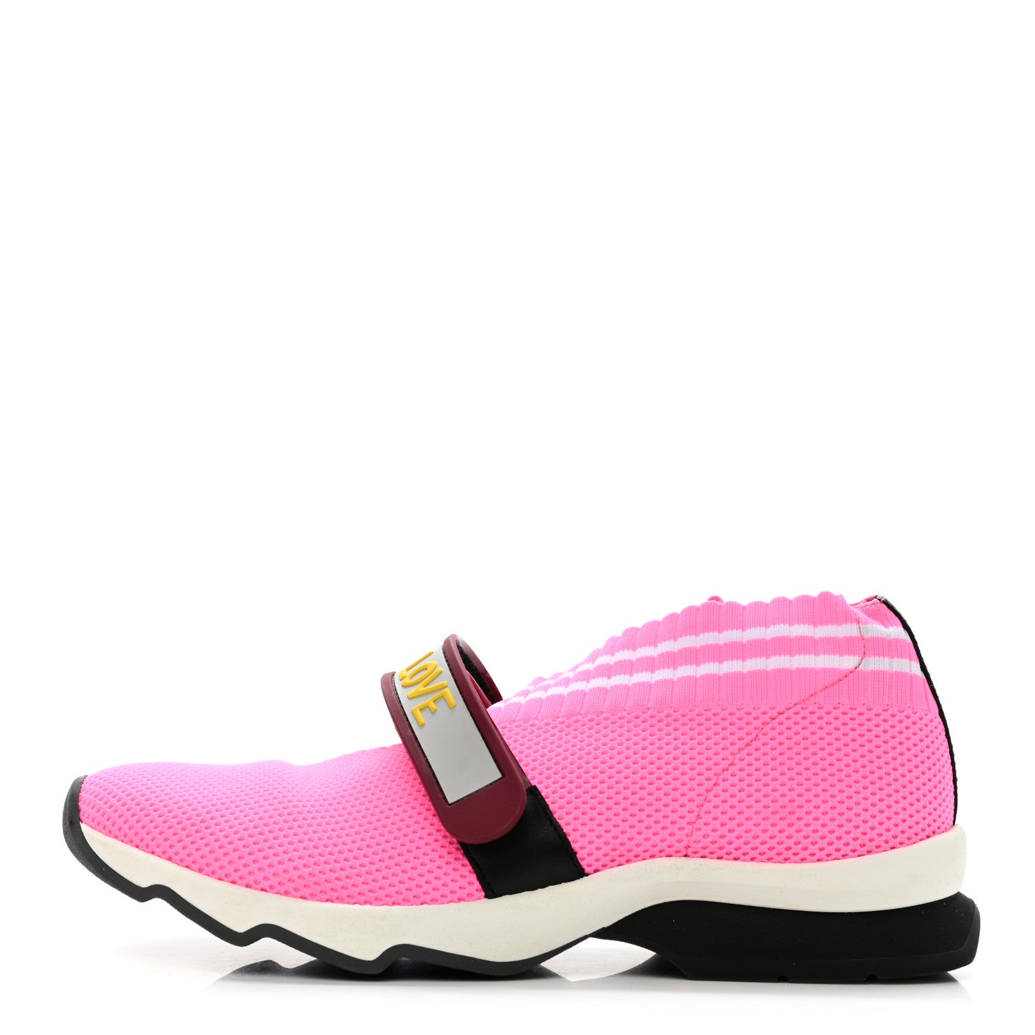 Fendi Stretch Yarn Stiff Band Rockoko Sneakers 37 Pink 1 of 7