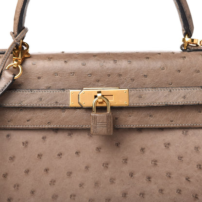Hermes Ostrich Kelly Sellier 35 11 of 13